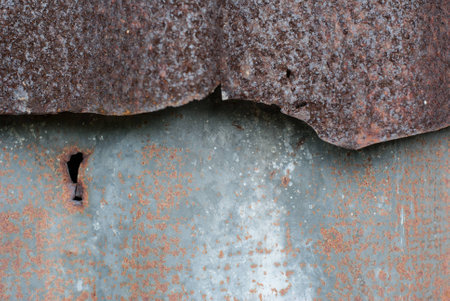Old zinc rusty  for textured backgroundの写真素材
