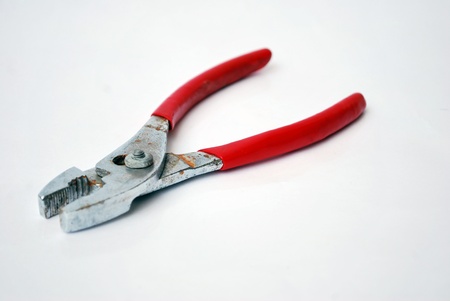 red pliers isolatedの写真素材
