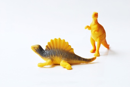 Toy plastic dinosaur made from rubberの写真素材