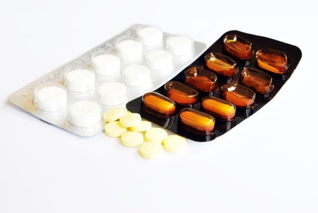 Pills in blister packsの写真素材