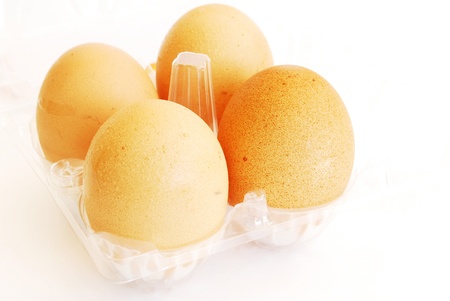 raw eggsの写真素材