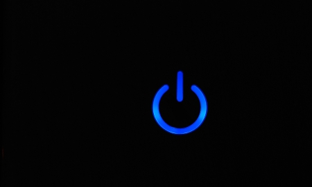 Blue switch symbolの写真素材