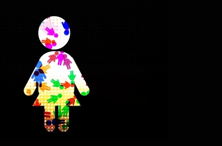 Baby symbol with abstract background の写真素材