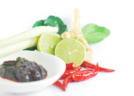 Thai herb on white background の写真素材