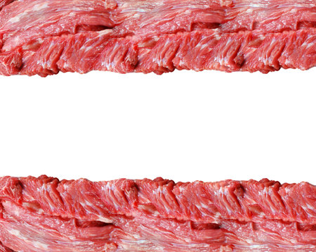 Beef on white backgroundの写真素材