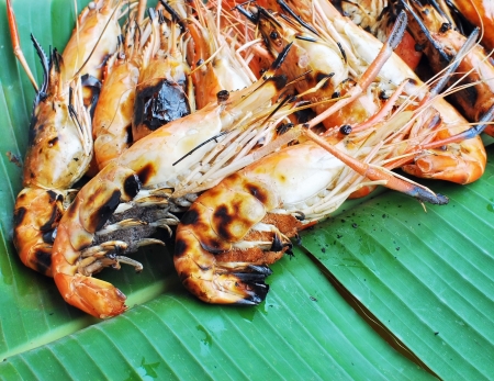 Grilled river prawn の写真素材