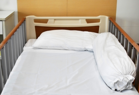 Comfortable hospital bedの写真素材