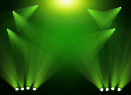 Green stage backgroundの写真素材
