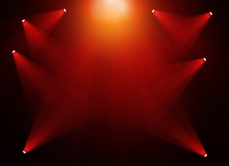 Red gold stage backgroundの写真素材