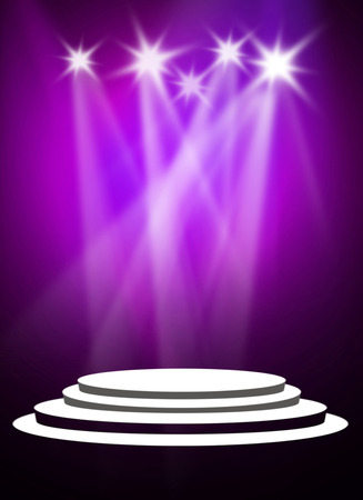 Purple stage light backgroundの写真素材