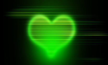 Abstract heart on green background,valentine's dayの写真素材