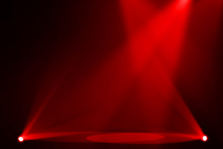 Red stage backgroundの写真素材