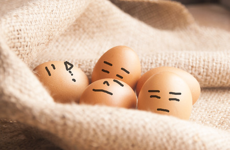 Eggs sleeping , relax or rest conceptの写真素材