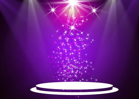Purple stage backgroundの写真素材