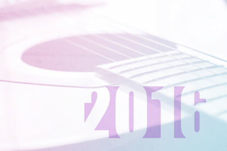 Happy New Year 2016 design with pastel instrument backgroundの写真素材