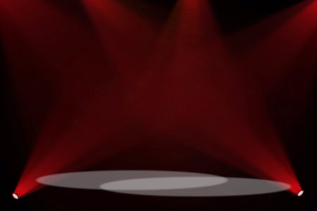 Red stage backgroundの写真素材