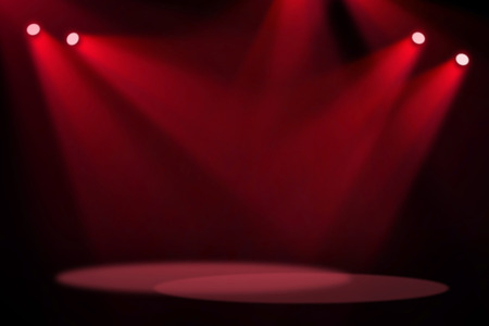 Red stage backgroundの写真素材