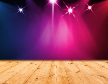 Wood stage backgroundの写真素材