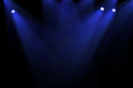 Blue stage backgroundの写真素材