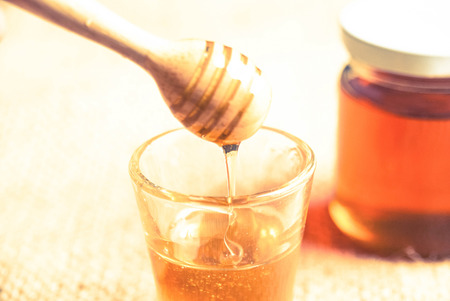 Fresh honey preparing for healthy foodの写真素材