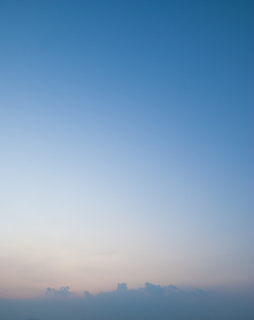 Sunset with soft blue sky backgroundの写真素材