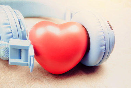 Easy listening concept with soft light style.の写真素材