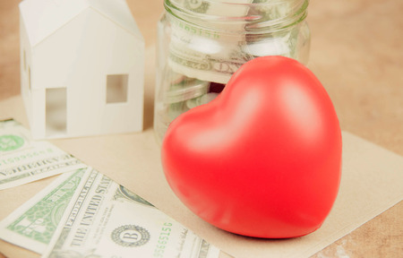 Money saving for new home design,family and wedding concept.の写真素材