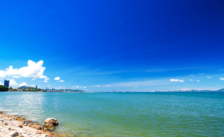 Wave & Sand beach background , holiday or relax in summer concept.の写真素材