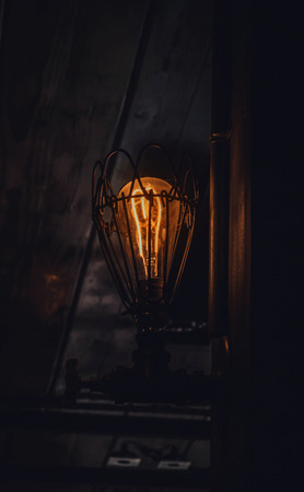 Vintage light bulb for decorate interior design.の写真素材