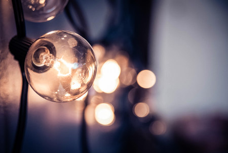 Vintage light bulb for decorate interior design.の写真素材