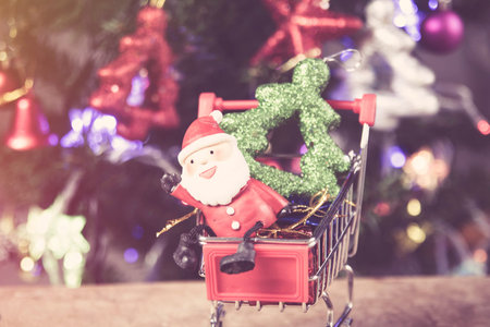 Christmas decoration with vintage styleの写真素材