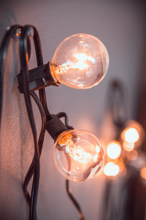 Vintage light bulb for decorate interior design.の写真素材
