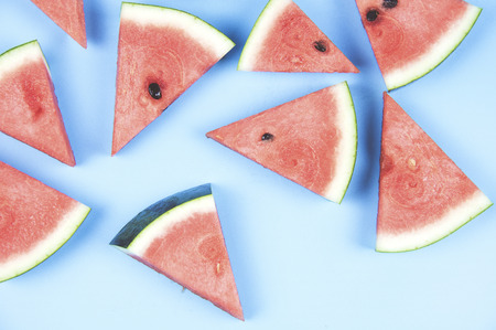 Summer fruit, watermelon with pattern backgroundの写真素材
