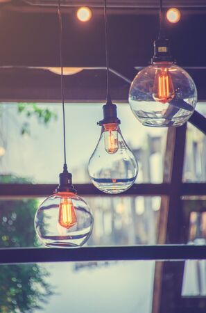 Vintage light bulb for decorate interior design.の写真素材