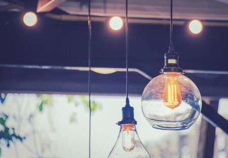 Vintage light bulb for decorate interior design.の写真素材
