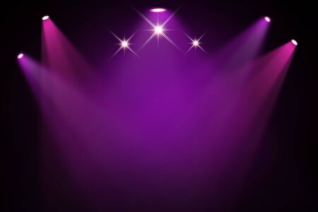 The concert on stage background with flood lightsの写真素材