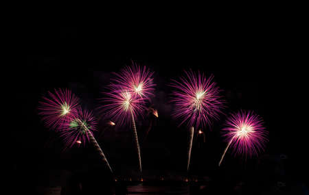 Colorful of fireworks for 4th July national holiday festival,independence day conceptの写真素材