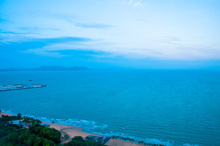 The beautiful of sea at Pattaya City, in Chonburi, Thailand.の写真素材