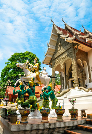 The Beautiful of Wat Phrathat Pha-Ngao is public temple in Chiang san, Chiang Rai,Thailand.の写真素材