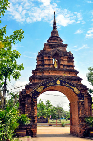 The Beautiful of Wat Phrathat Pha-Ngao is public temple in Chiang san, Chiang Rai,Thailand.の写真素材