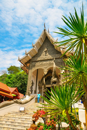 The Beautiful of Wat Phrathat Pha-Ngao is public temple in Chiang san, Chiang Rai,Thailand.の写真素材