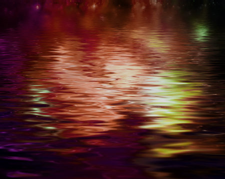 Abstract concept reflection on the surface of the water