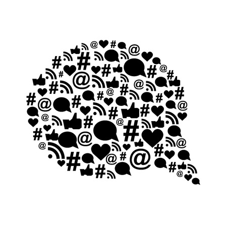 media pattern icon illustration setのイラスト素材