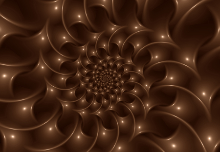 Glossy Chocolate Spiral Backgroundの写真素材