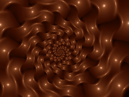 Glossy Chocolate Spiral Backgroundの写真素材