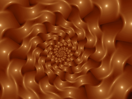 Glossy Caramel Spiral Backgroundの写真素材