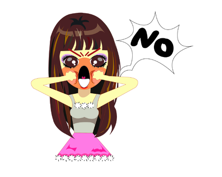 cartoon show emotionのイラスト素材