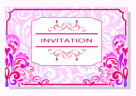 Vintage vector pattern. Hand drawn abstract background. Decorative retro banner. Can be used for banner, invitation, wedding card, Royal vector design element.のイラスト素材