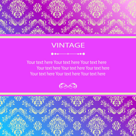 Vintage vector pattern. Hand drawn abstract background. Decorative retro banner. Can be used for banner, invitのイラスト素材