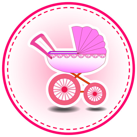 Baby beautiful girl card with your text for invitation, greeting, frame, birthday, label, postcard, congratulate, frame, gift and etc.のイラスト素材